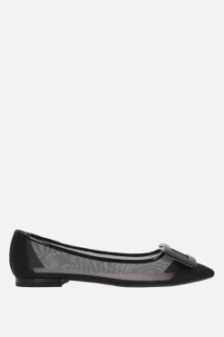 Scarpe Basse>ROGER VIVIER ballerina Gommettine in rete Nero