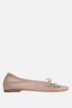 Scarpe Basse>SIMONE ROCHA ballerina in mesh con ricamo Rosa