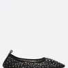 Scarpe Basse>TORY BURCH ballerina in rete con cristalli Nero