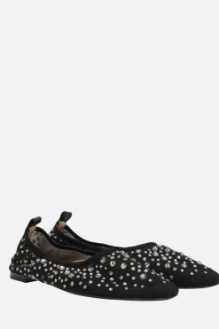 Scarpe Basse>TORY BURCH ballerina in rete con cristalli Nero