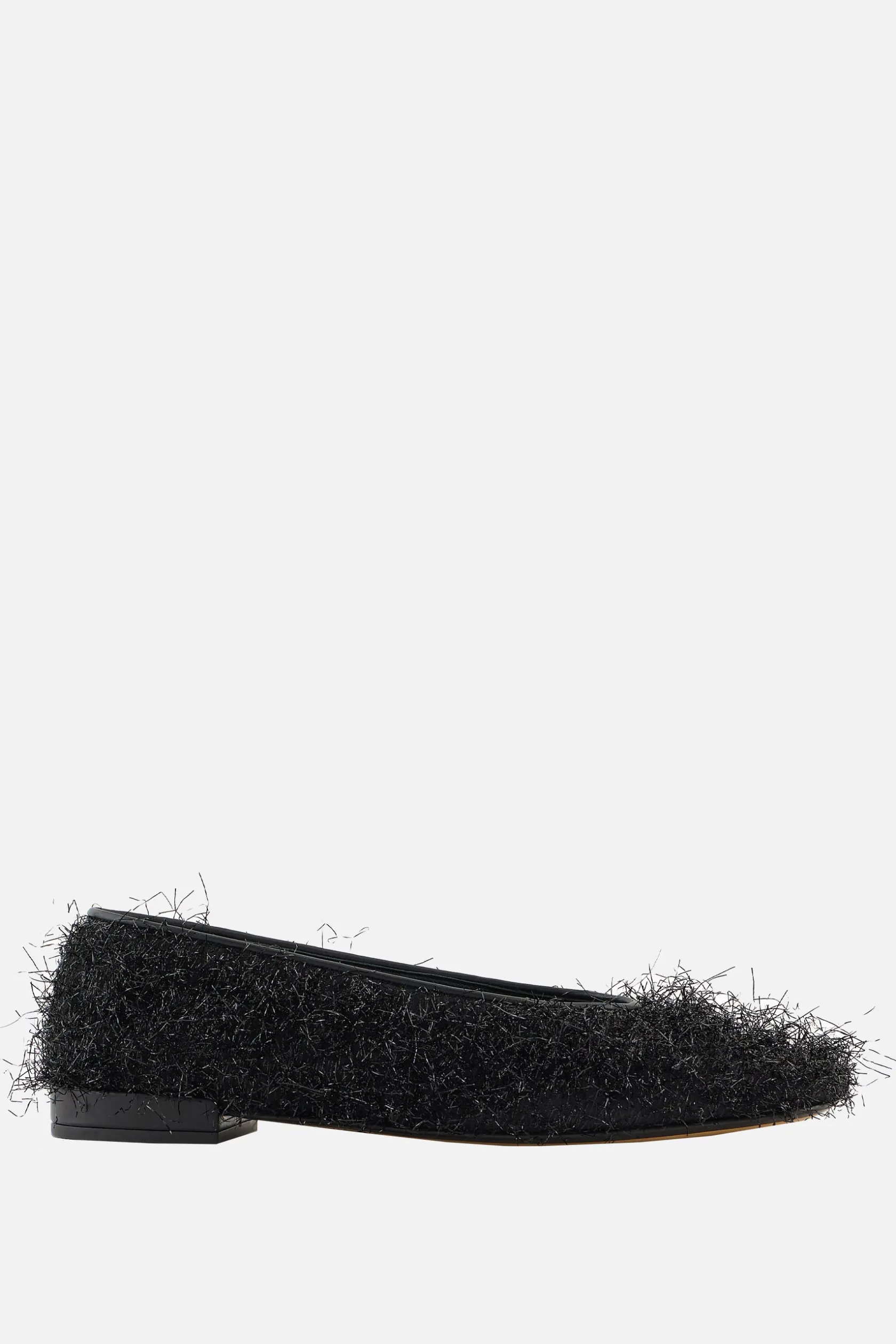 Scarpe Basse>GIORGIO ARMANI - 10 CORSO COMO ballerina in tessuto effetto pelliccia Nero