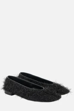 Scarpe Basse>GIORGIO ARMANI - 10 CORSO COMO ballerina in tessuto effetto pelliccia Nero