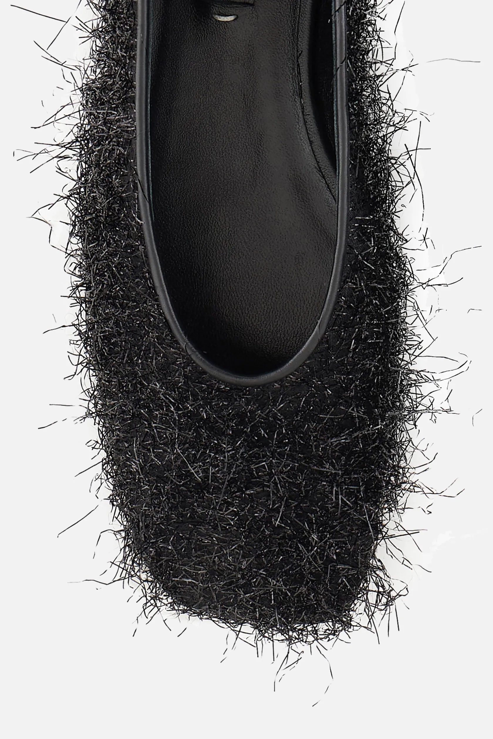 Scarpe Basse>GIORGIO ARMANI - 10 CORSO COMO ballerina in tessuto effetto pelliccia Nero