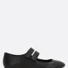 Scarpe Basse>YOHJI YAMAMOTO ballerina mary-jane in nappa con fiocchi Nero