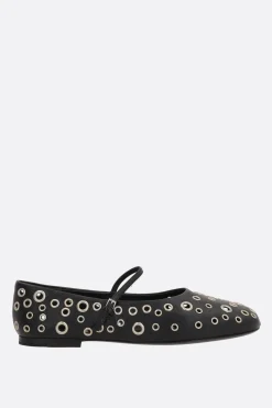 Scarpe Basse>TORY BURCH ballerina mary-jane in nappa con occhielli Nero