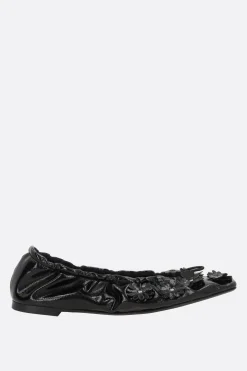 Scarpe Basse>CECILIE BAHNSEN ballerina Orbella in ecopelle lucida Nero
