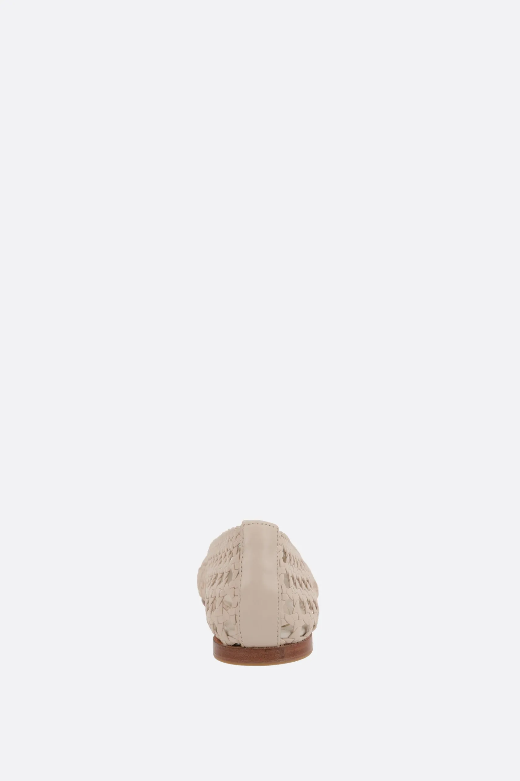 Scarpe Basse>PALOMA BARCELO' ballerina Shell in pelle intrecciata Bianco