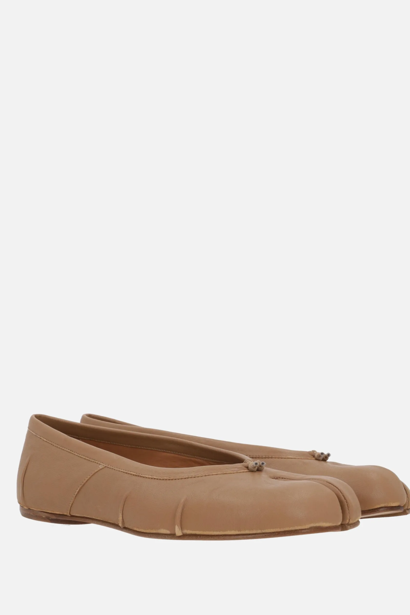 Scarpe Basse>MAISON MARGIELA ballerina Tabi in nappa Neutro