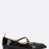 Scarpe Basse>THOM BROWNE ballerina Thom John in vernice Nero