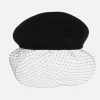 Accessori Da Indossare>MAISON MICHEL basco New Bonnie Veil in feltro Nero