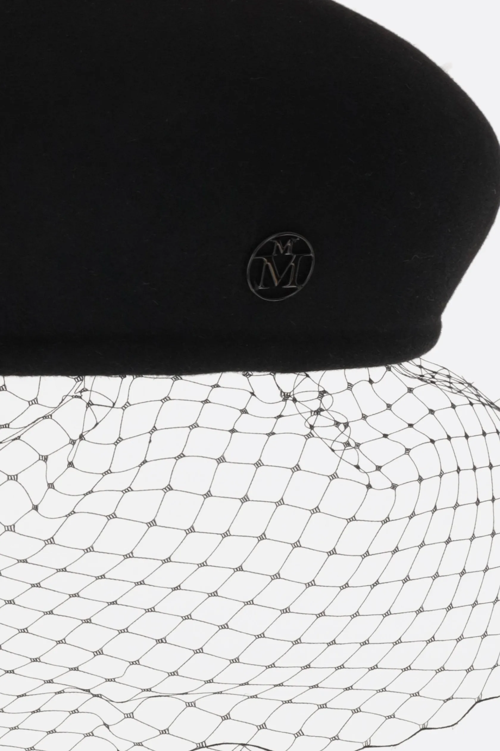 Accessori Da Indossare>MAISON MICHEL basco New Bonnie Veil in feltro Nero
