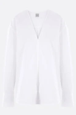 Topwear>TOTEME blusa in popeline di cotone organico Bianco