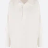 Topwear>PLAN C blusa oversize in misto cotone e lino Bianco