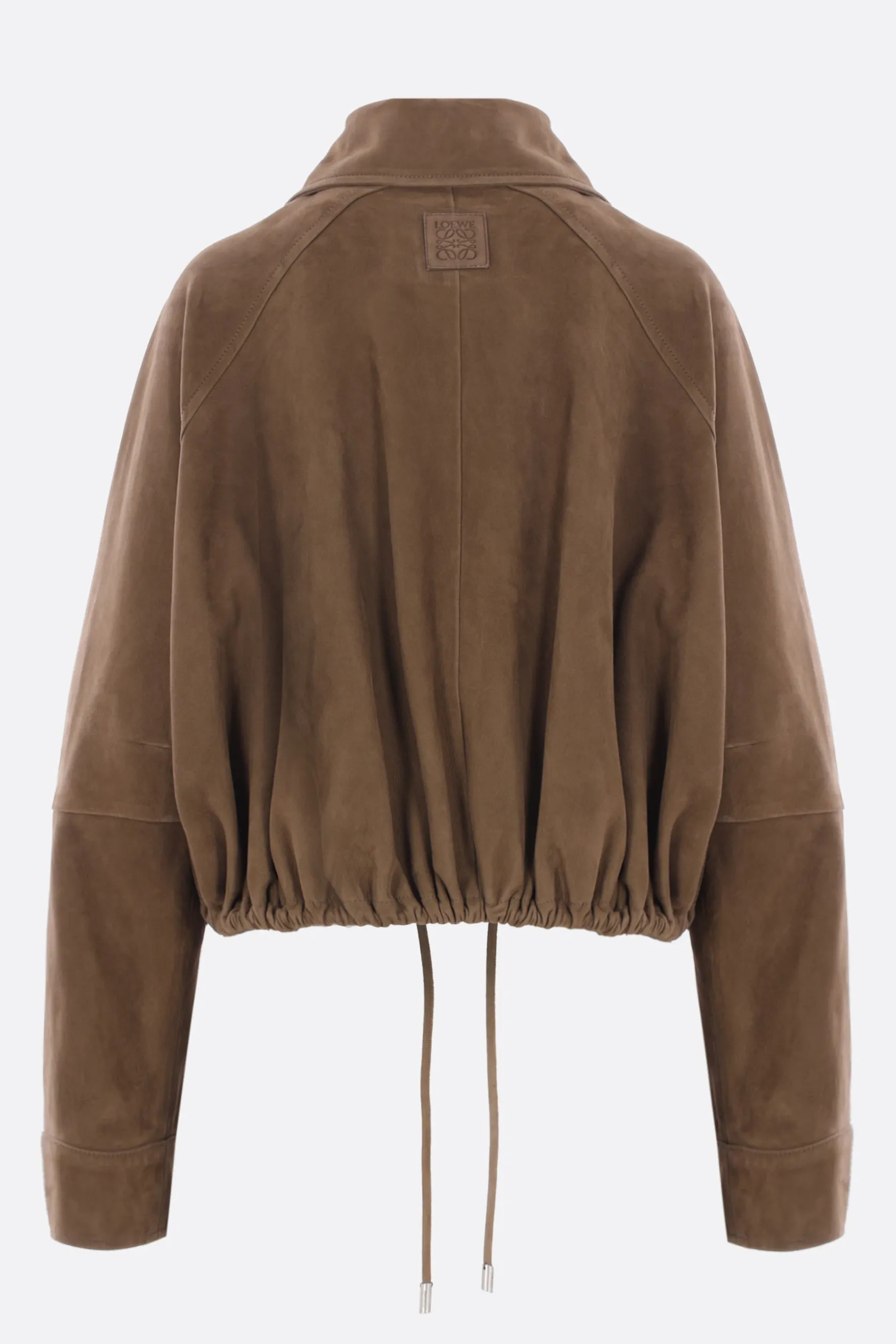 Capispalla>LOEWE bomber a palloncino in suede Verde