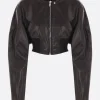 Capispalla>RICK OWENS bomber cropped Girdered in nappa Nero