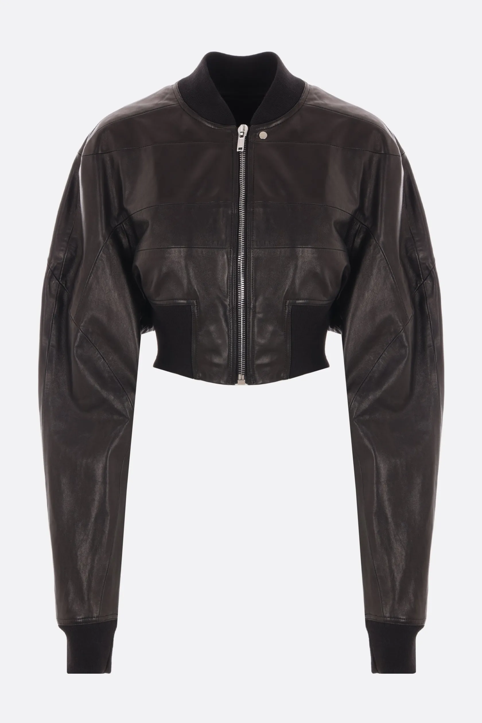 Capispalla>RICK OWENS bomber cropped Girdered in nappa Nero