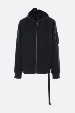 Capispalla>RICK OWENS DRKSHDW bomber Gimp Flight in tencel ripstop Nero