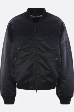 Capispalla>ACNE STUDIOS bomber imbottito Logogram in nylon Nero