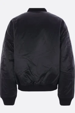 Capispalla>ACNE STUDIOS bomber imbottito Logogram in nylon Nero