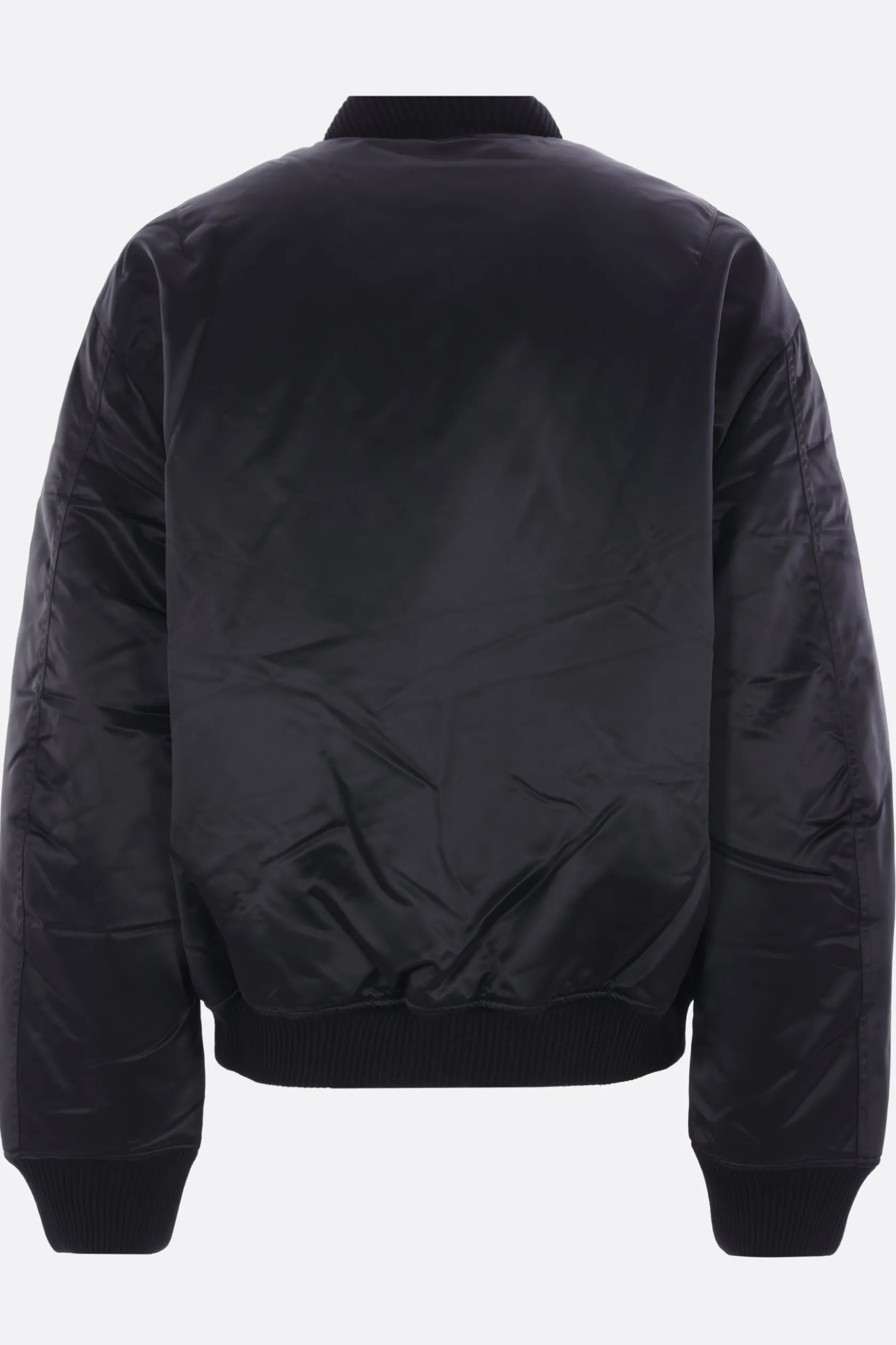 Capispalla>ACNE STUDIOS bomber imbottito Logogram in nylon Nero