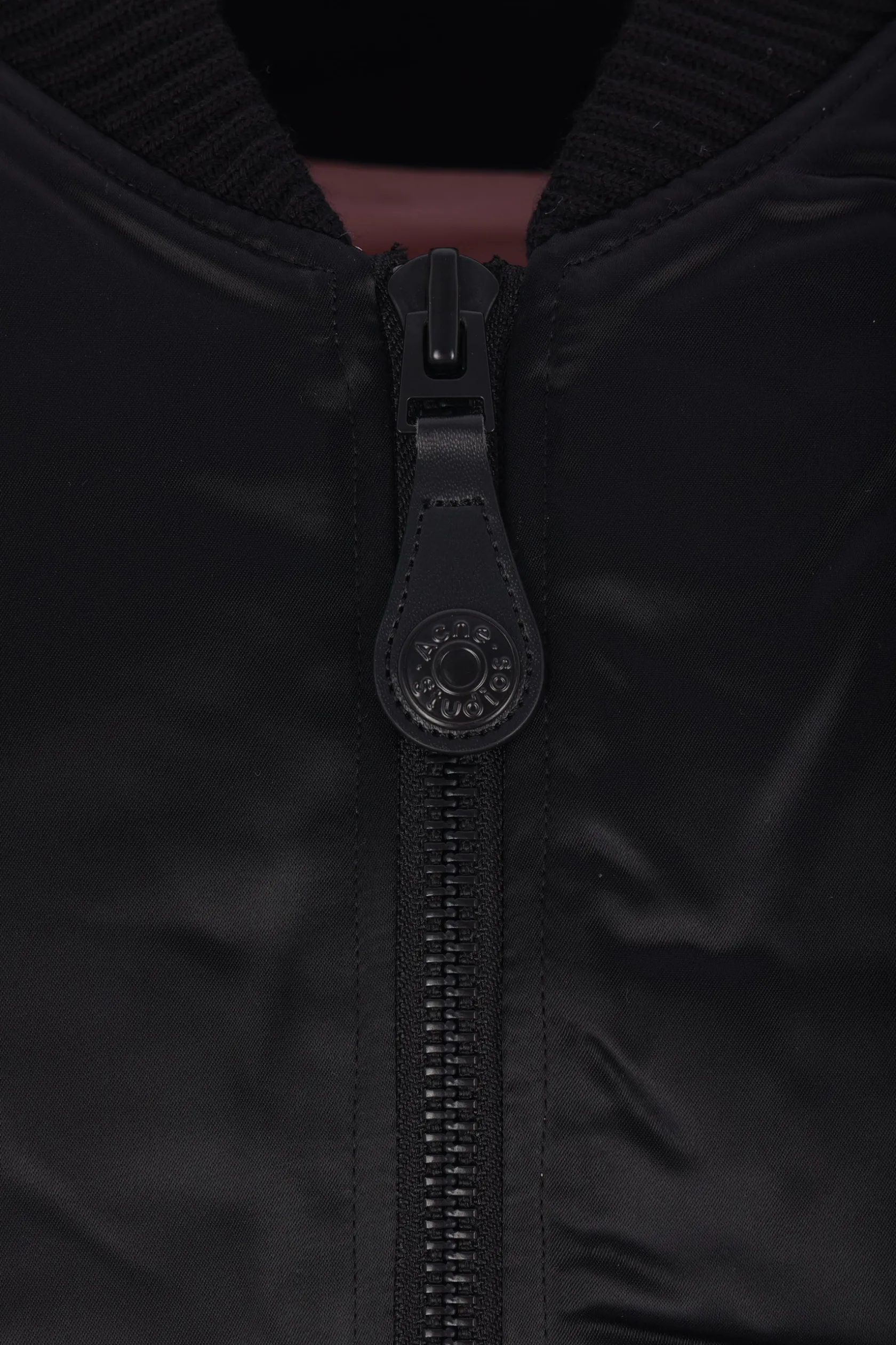 Capispalla>ACNE STUDIOS bomber imbottito Logogram in nylon Nero