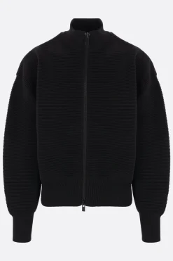 Capispalla>CFCL bomber in maglia a costine Nero