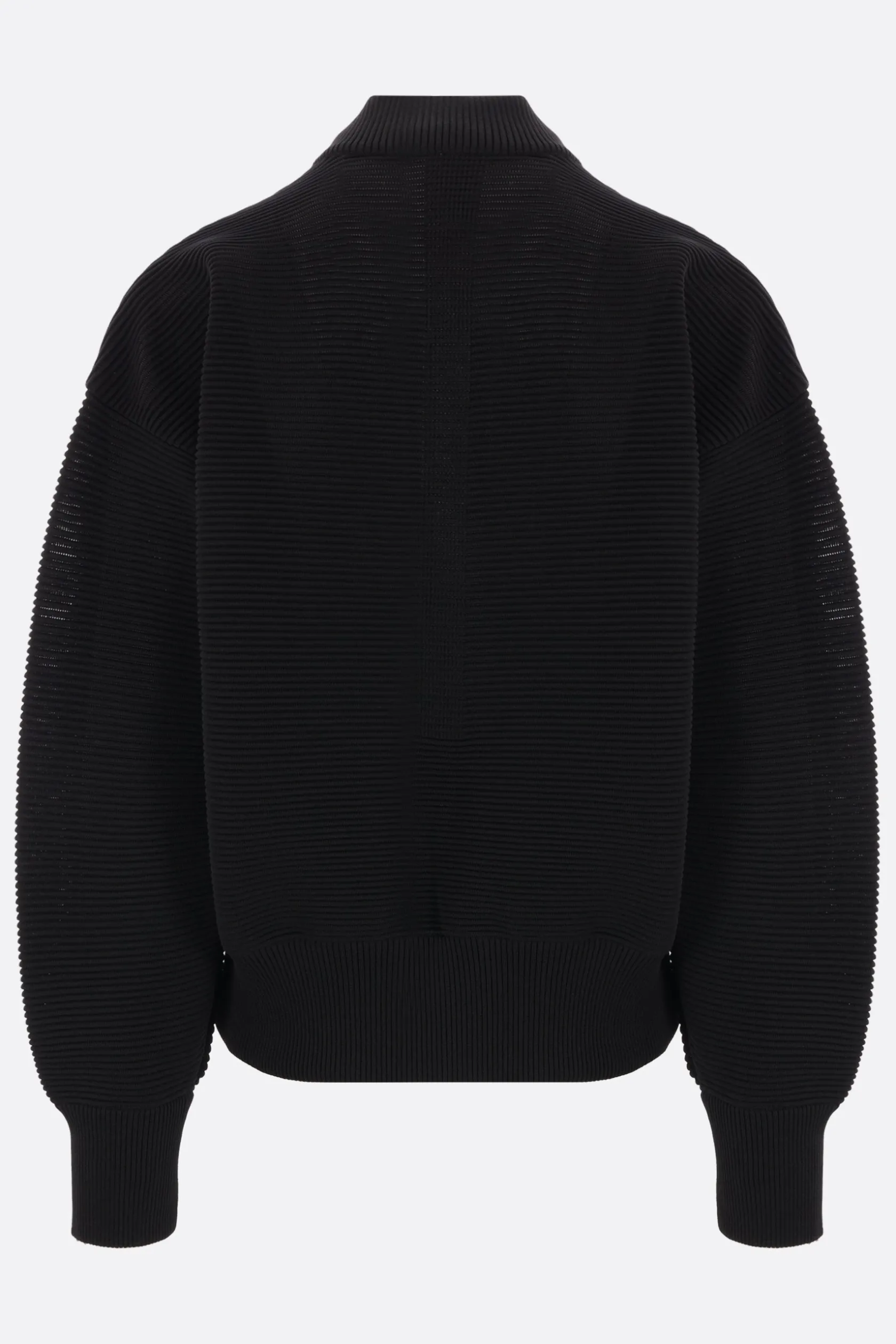 Capispalla>CFCL bomber in maglia a costine Nero