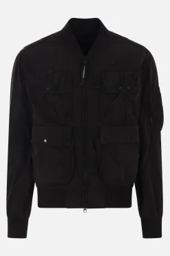 Capispalla>C.P. COMPANY bomber in nylon Chrome-R Nero