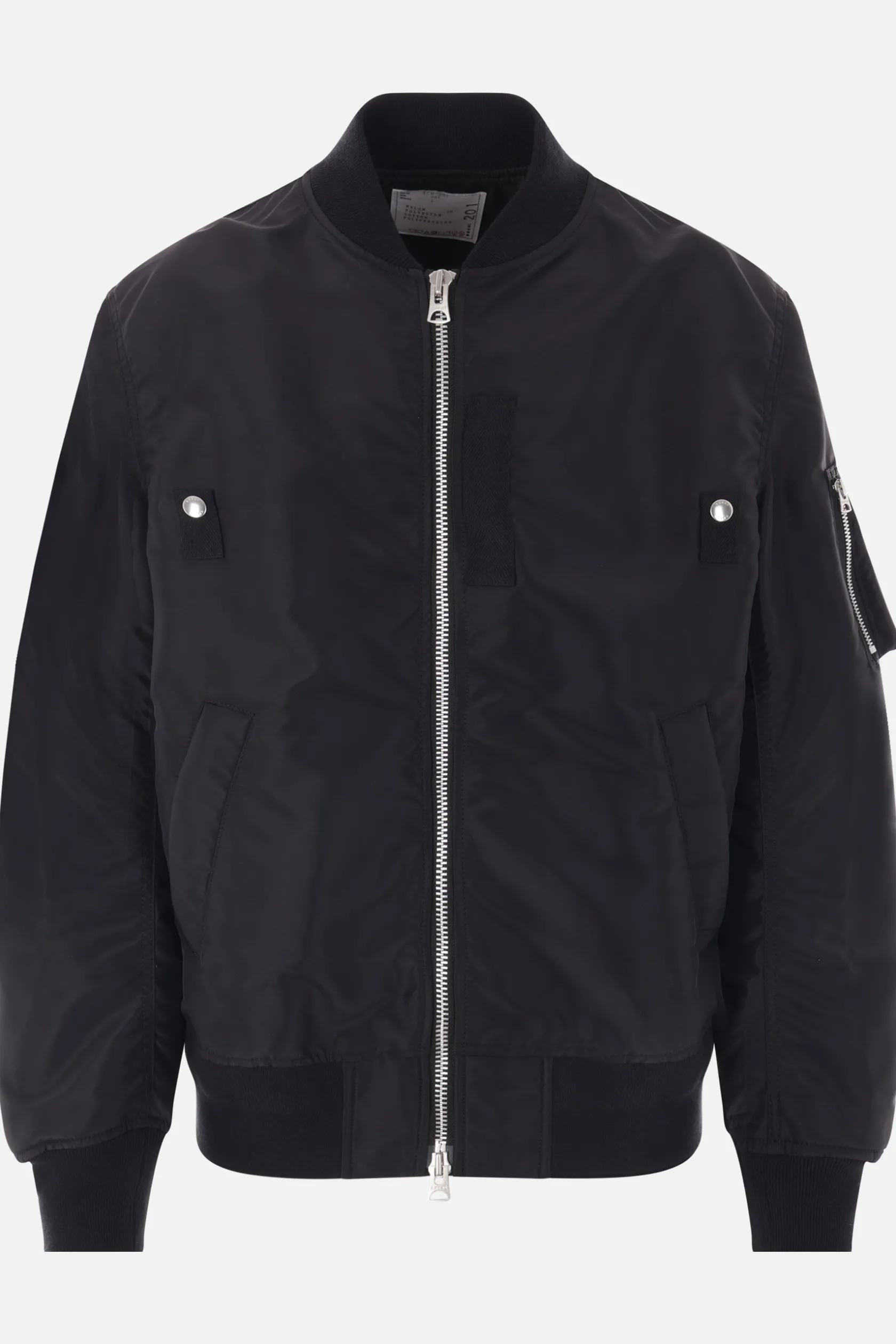 Capispalla>SACAI bomber in twill Nero