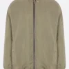 Capispalla>RICK OWENS bomber oversize Jumbo Flight in cupro Verde