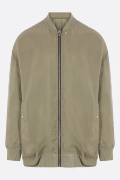 Capispalla>RICK OWENS bomber oversize Jumbo Flight in cupro Verde