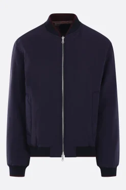 Capispalla>DRIES VAN NOTEN bomber reversibile Volker in twill Blu