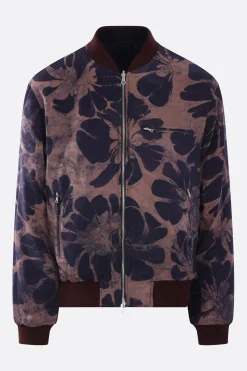 Capispalla>DRIES VAN NOTEN bomber reversibile Volker in twill Blu