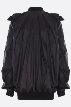 Capispalla>RICK OWENS bomber Tec Flight in nylon Nero