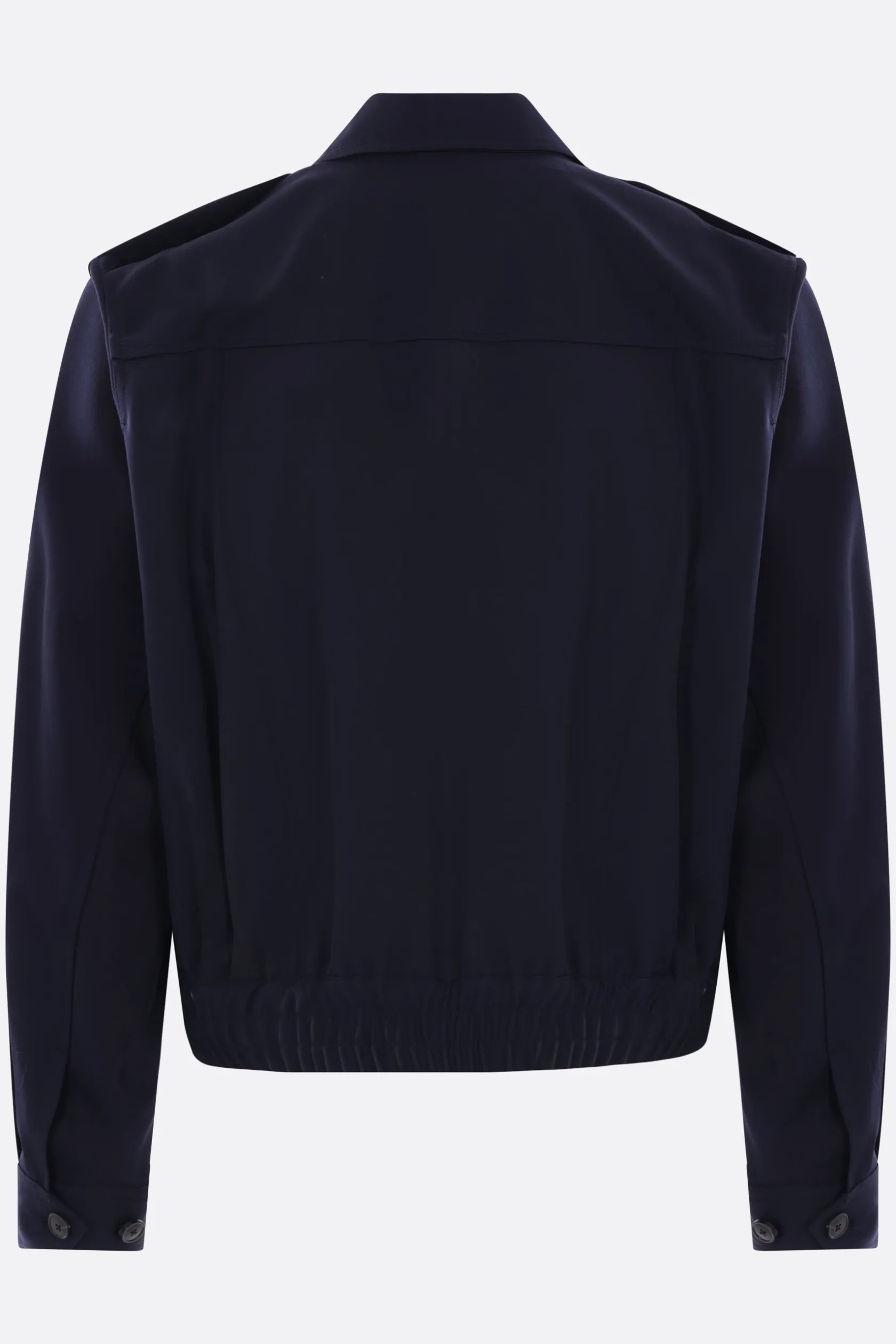 Capispalla>DRIES VAN NOTEN bomber Vleo in gabardine Blu