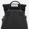 Borse A Mano>MAISON MARGIELA borsa a mano 5AC Classique mini in pelle martellata Nero