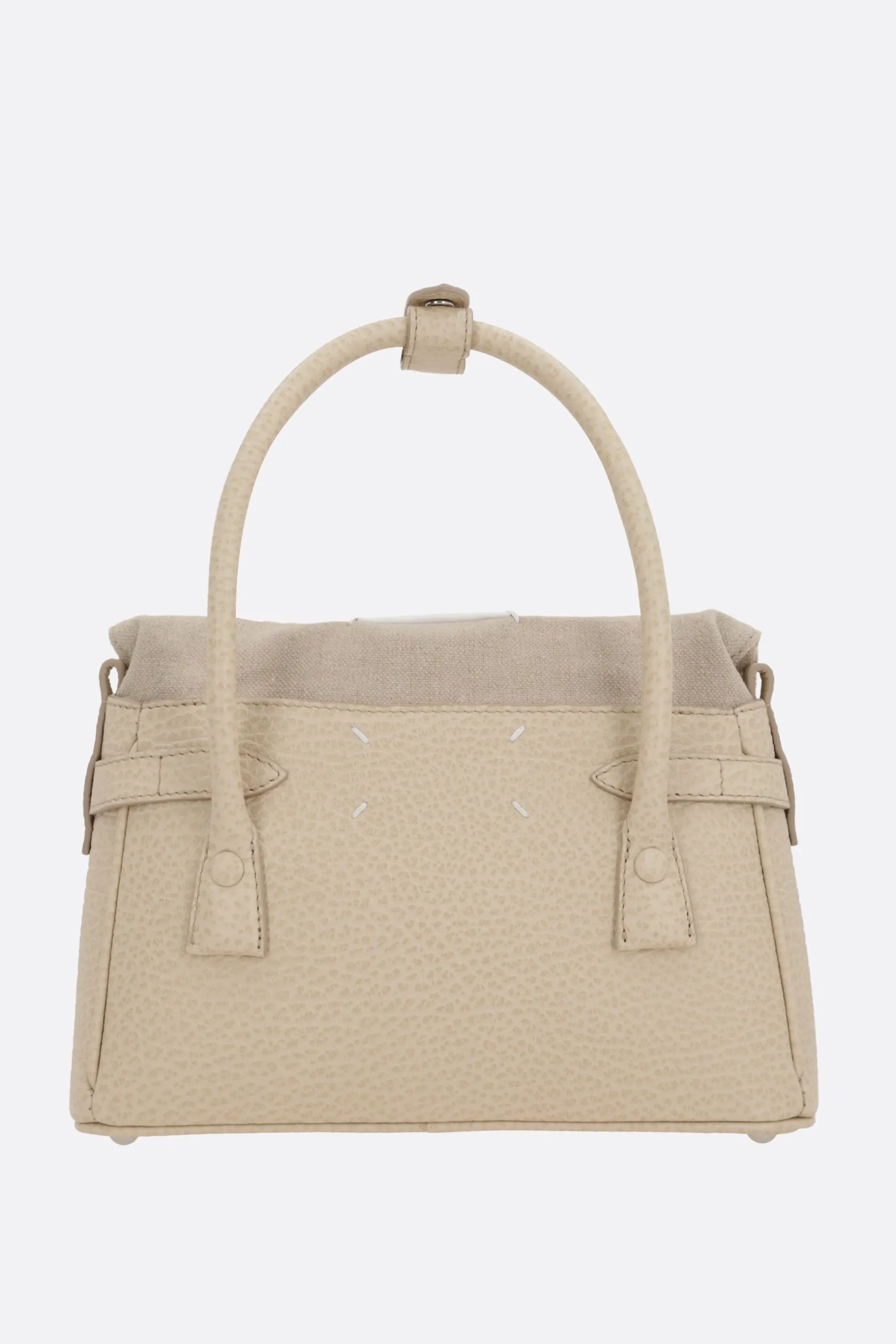 Borse A Mano>MAISON MARGIELA borsa a mano 5AC East West small in pelle martellata Multicolor