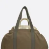 Borse A Mano>ALL IN borsa a mano Carrie in canvas e pelle laminata Verde