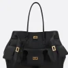 Borse A Mano>BALENCIAGA borsa a mano Carry All Bel Air media in pelle liscia Nero