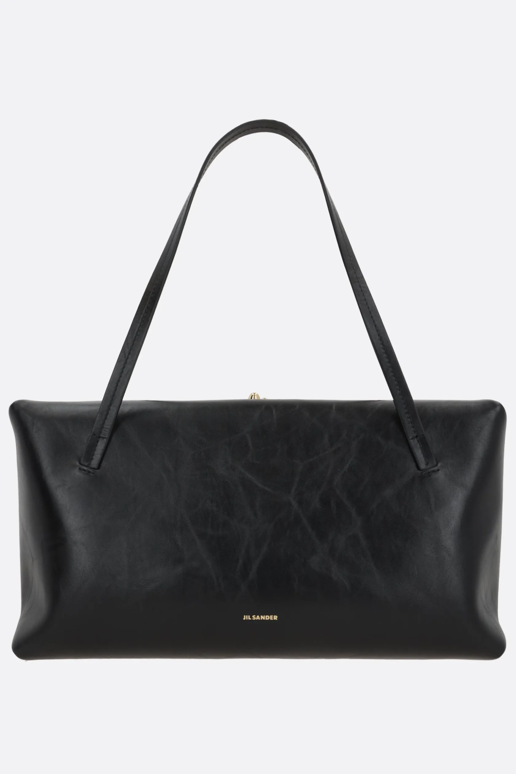Borse A Mano>JIL SANDER borsa a mano Goji Pillow media in pelle Paper Nero