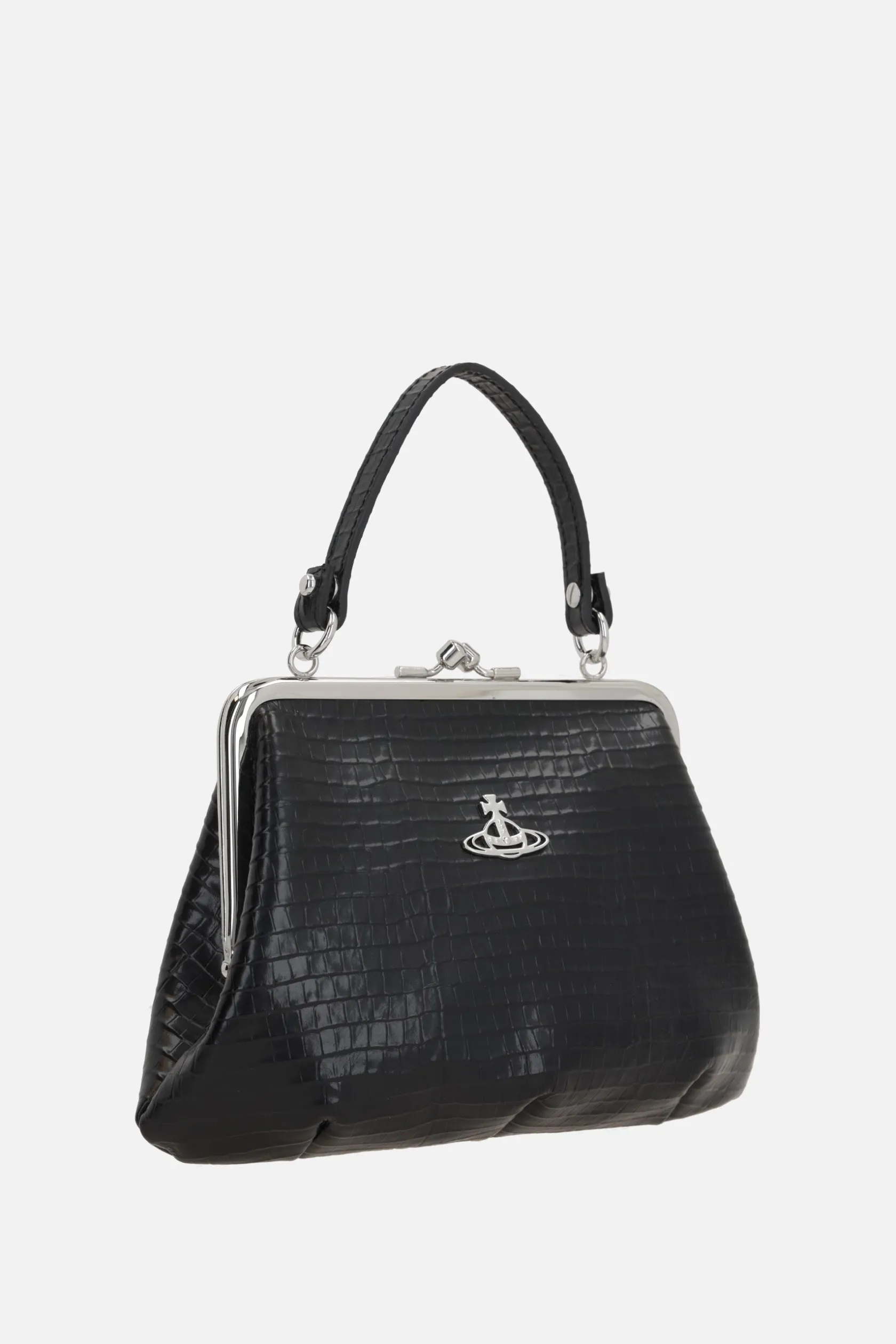 Borse A Mano>VIVIENNE WESTWOOD borsa a mano Granny Frame Purse in pelle Nero