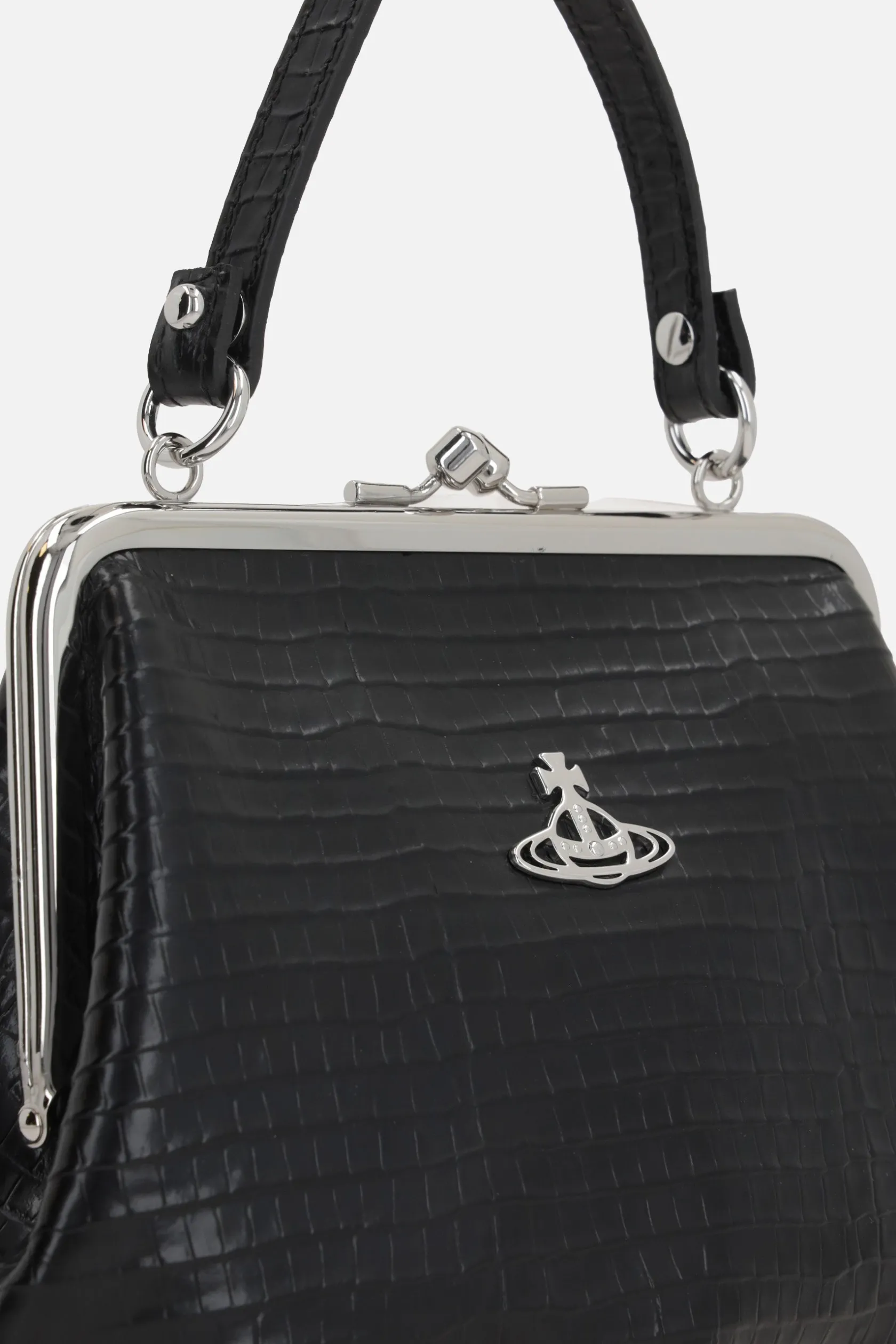 Borse A Mano>VIVIENNE WESTWOOD borsa a mano Granny Frame Purse in pelle Nero