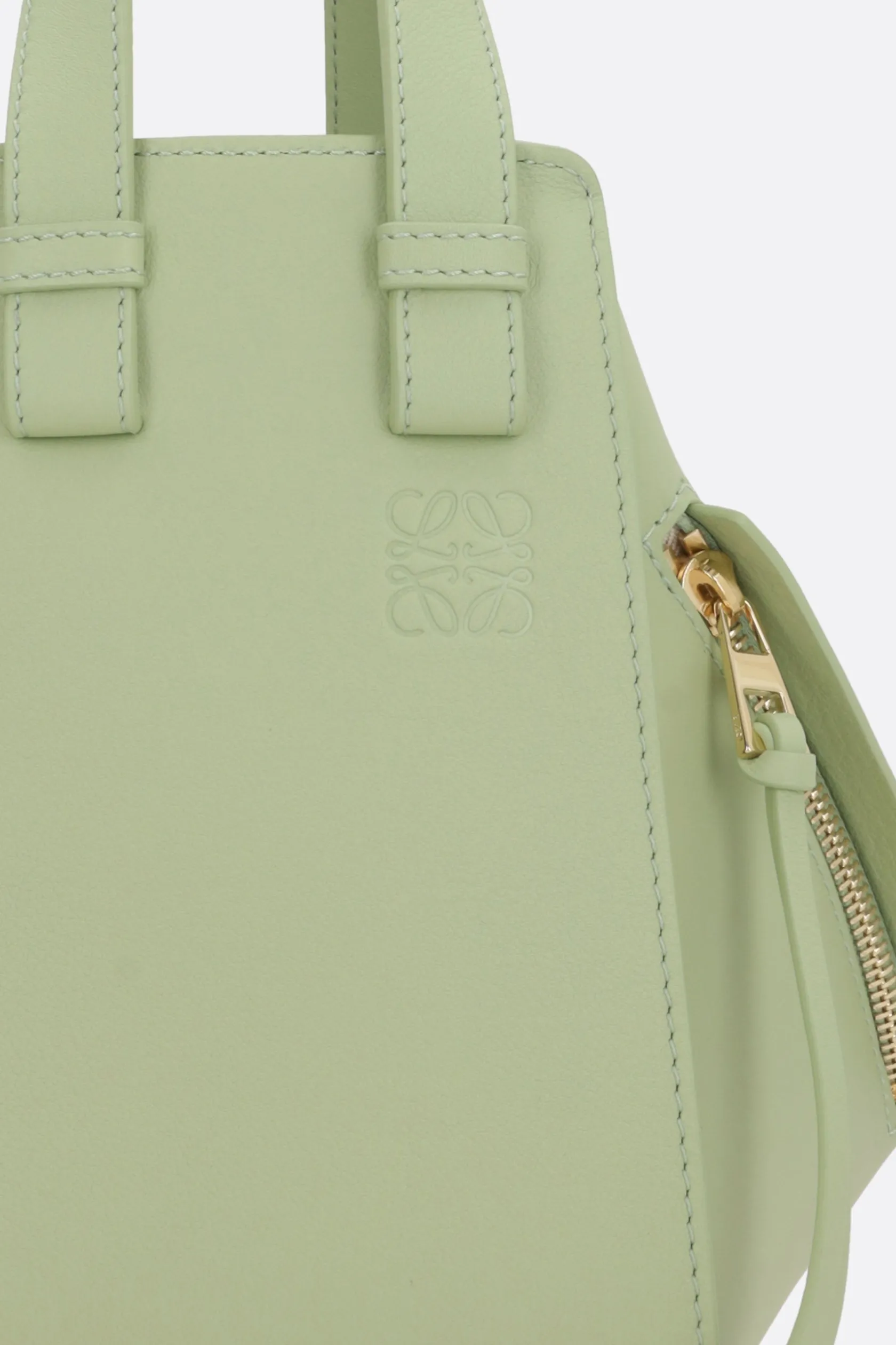 Borse A Mano>LOEWE borsa a mano Hammock in pelle Classic Verde