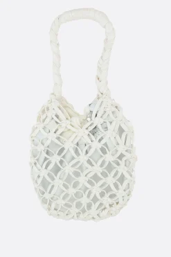 Borse A Mano>COMME DES GARÇONS COMME des GARÇONS borsa a mano in ecopelle intrecciata Bianco
