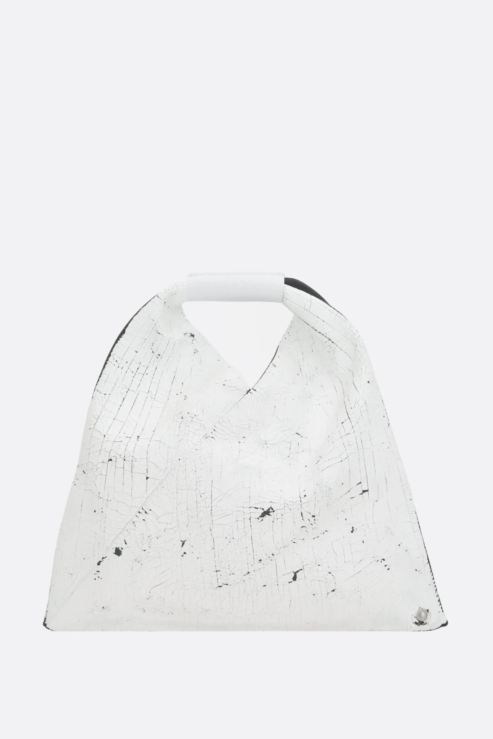 Borse A Mano>MM6 borsa a mano Japanese Classic mini in pelle martellata Bianco