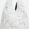 Borse A Mano>MM6 borsa a mano Japanese Classic media in pelle martellata Bianco