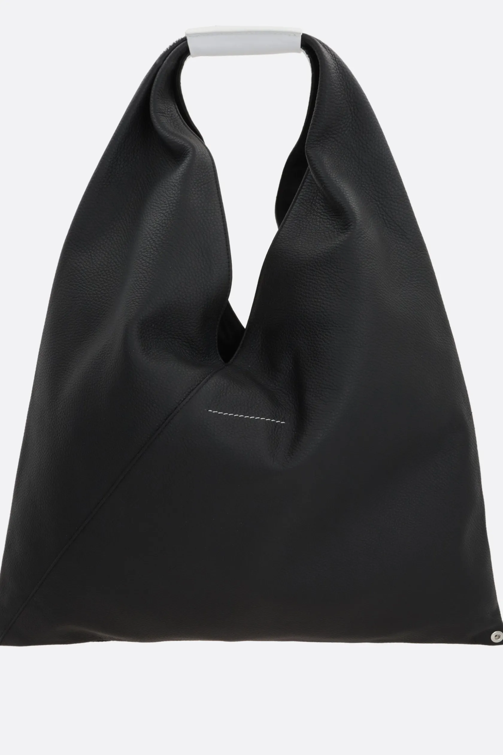 Borse A Mano>MM6 borsa a mano Japanese Classic media in pelle martellata Bianco
