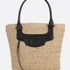 Borse A Mano>BALENCIAGA borsa a mano Le City small in rafia Neutro