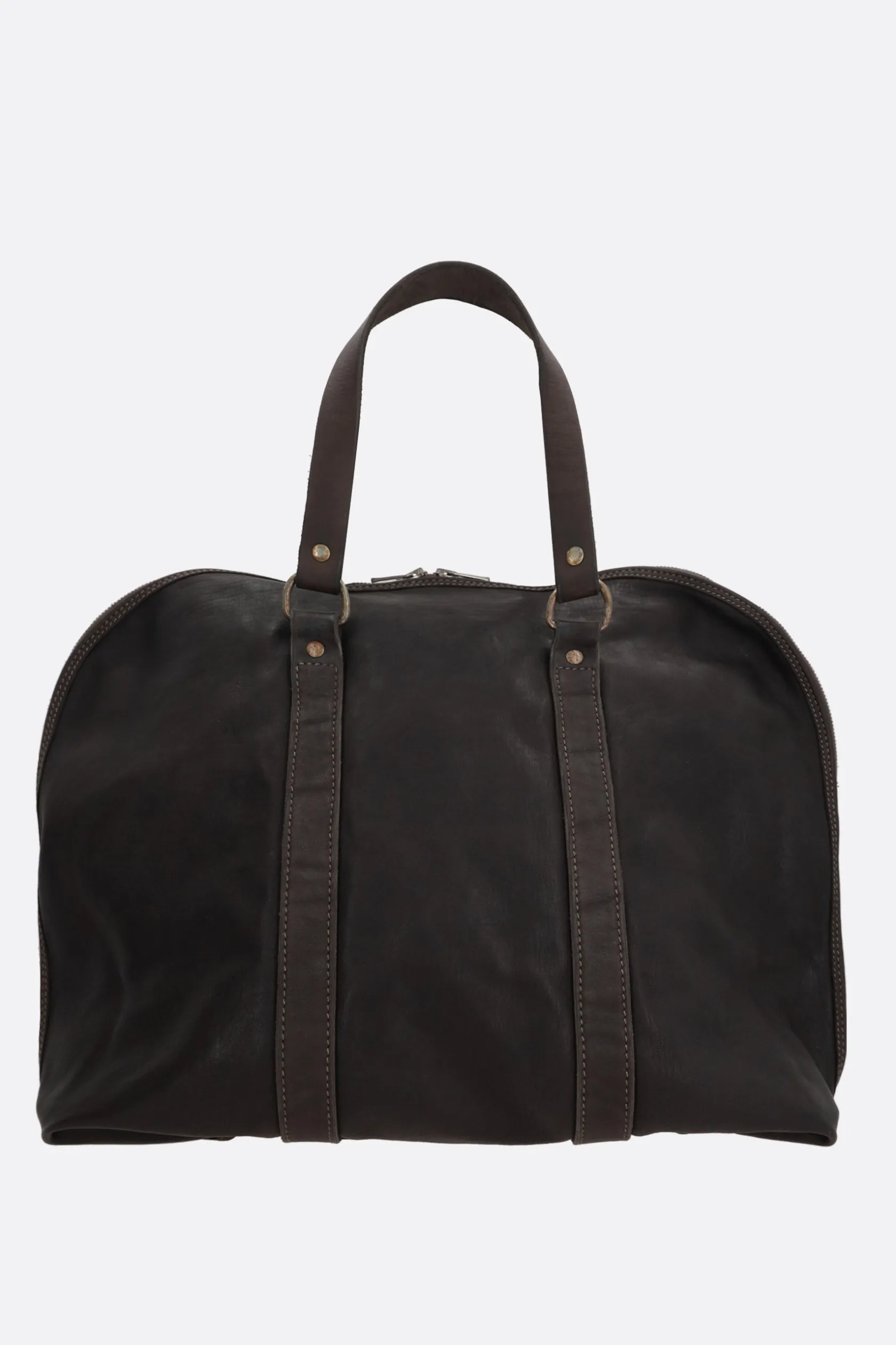 Borse A Mano>GUIDI borsa a mano media in pelle martellata Marrone