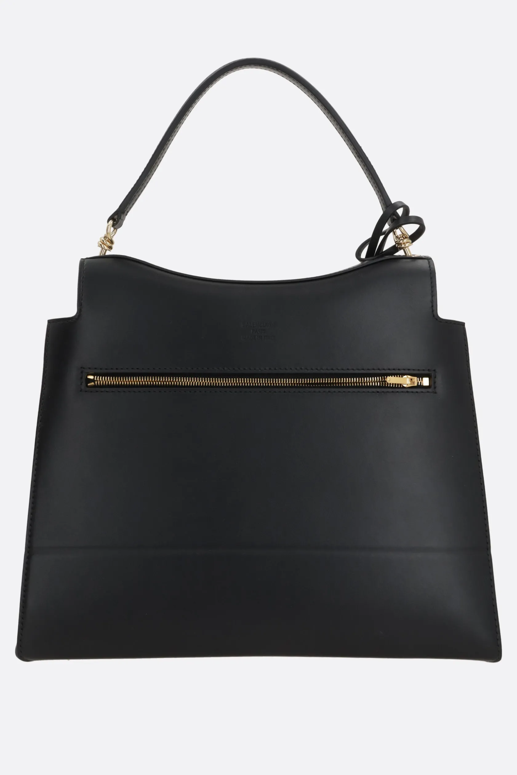 Borse A Mano>BALENCIAGA borsa a mano Nano Media in pelle liscia Nero